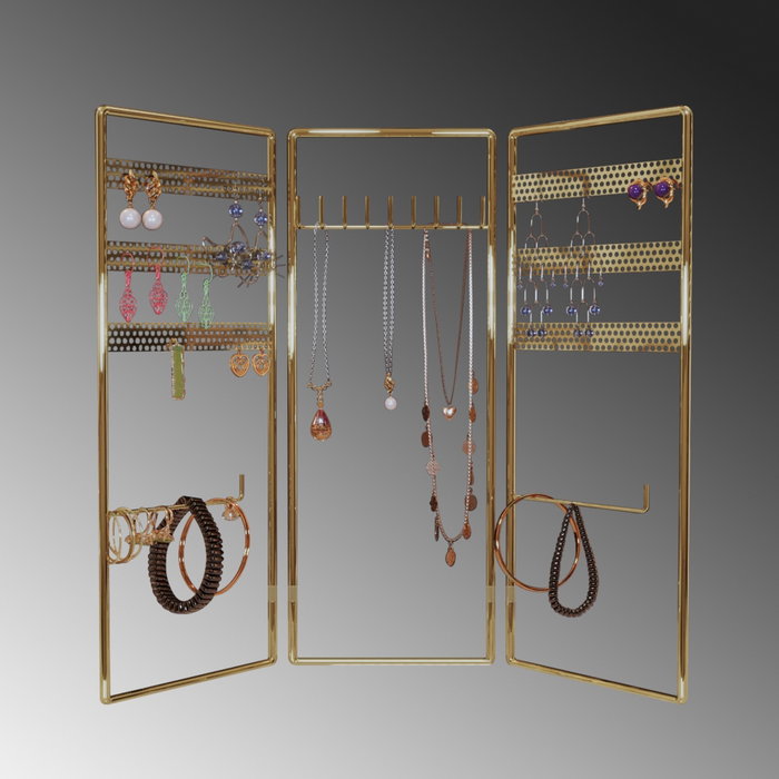 Aberto Design Organizador de Joyas de Pie Dorado